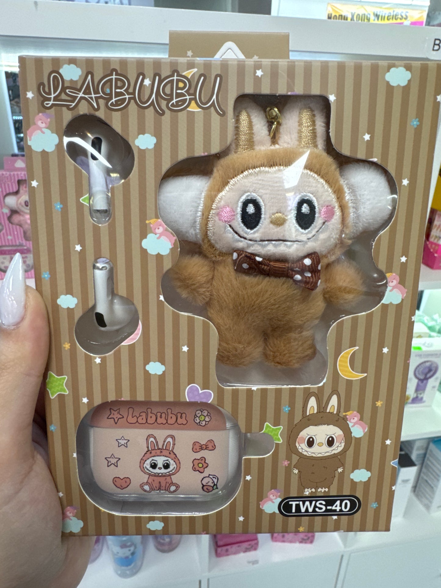 BROWN LABUBU WIRELESS EARPOD