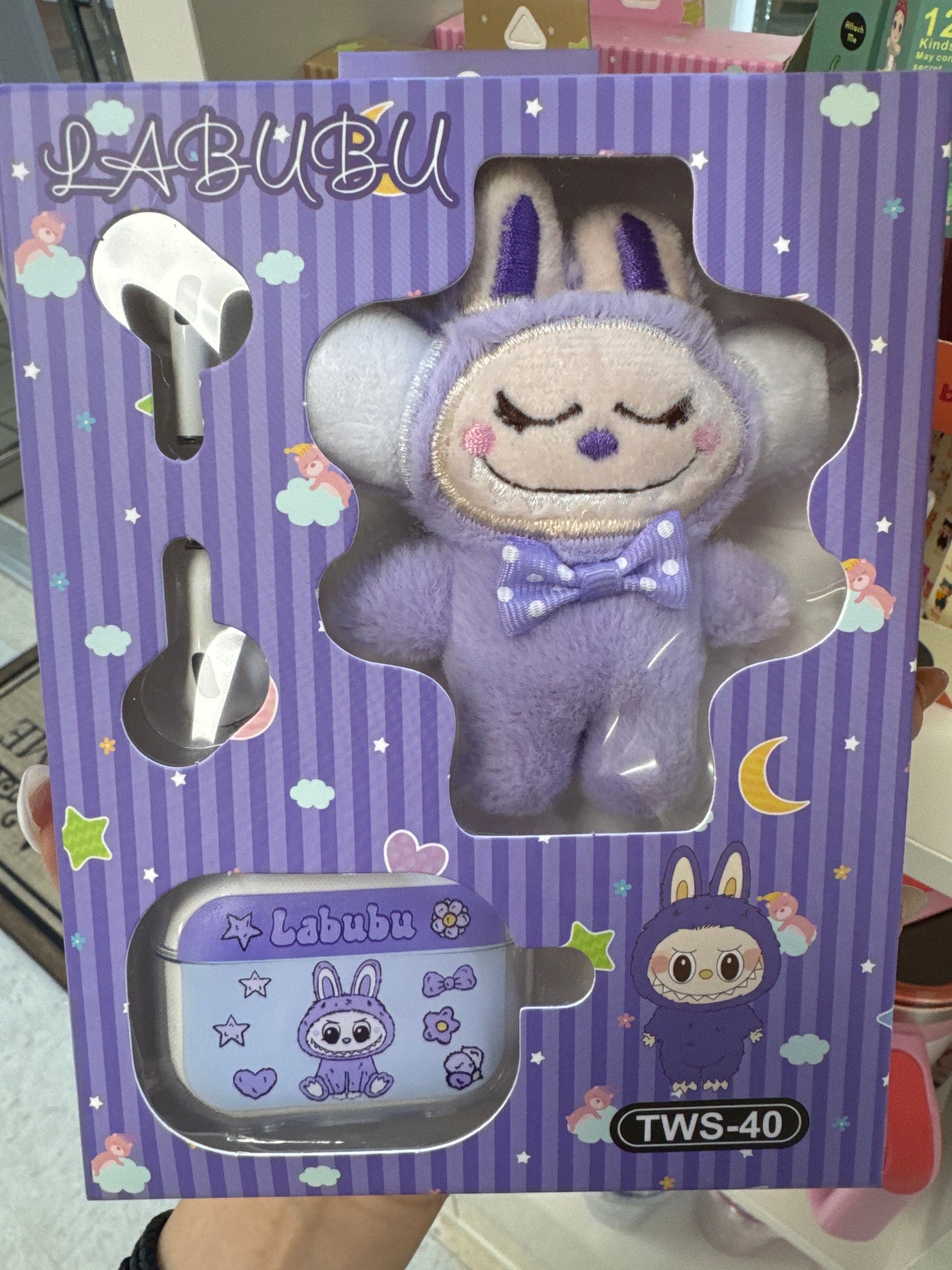 PURPLE LABUBU WIRELESS EARPHONE