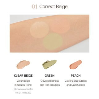 Cover perfection triple concealer 01 correct beige