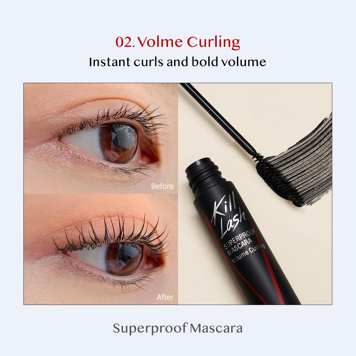 Clio Kill lash Superproof Mascara, 02 Volume Curling