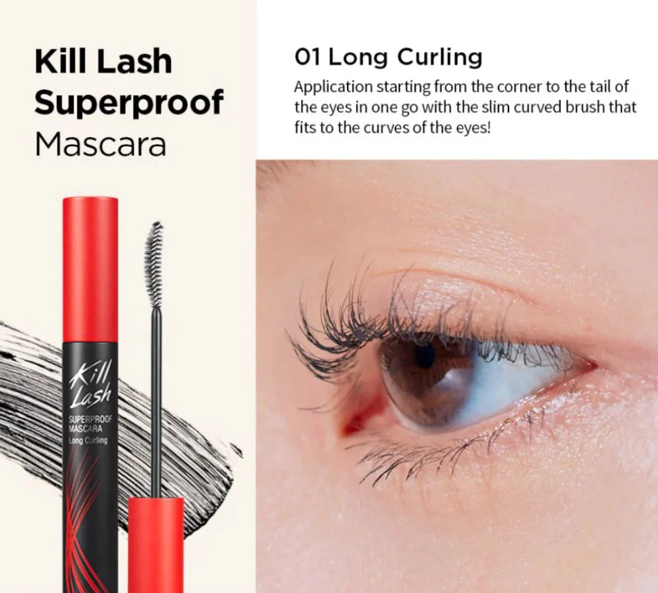 Clio Kill Lash Superproof Mascara, 01 Long Curling