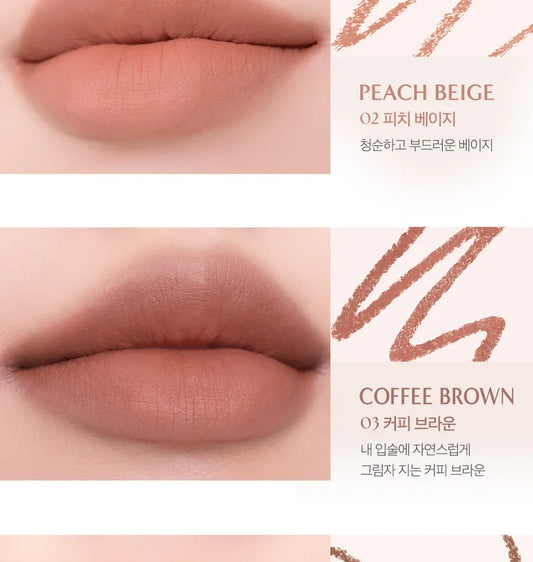 Clio Velvet Lip Pencil Set #3 Coffee Brown