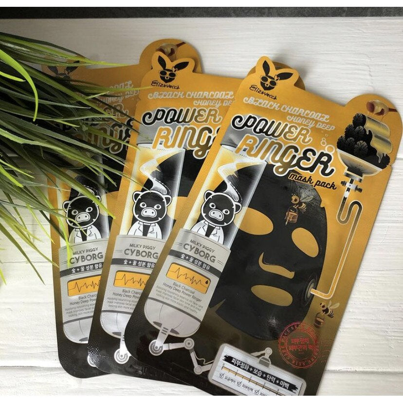 Elizavecca Deep Power Ringer Mask Pack (Black Charcoal Honey)