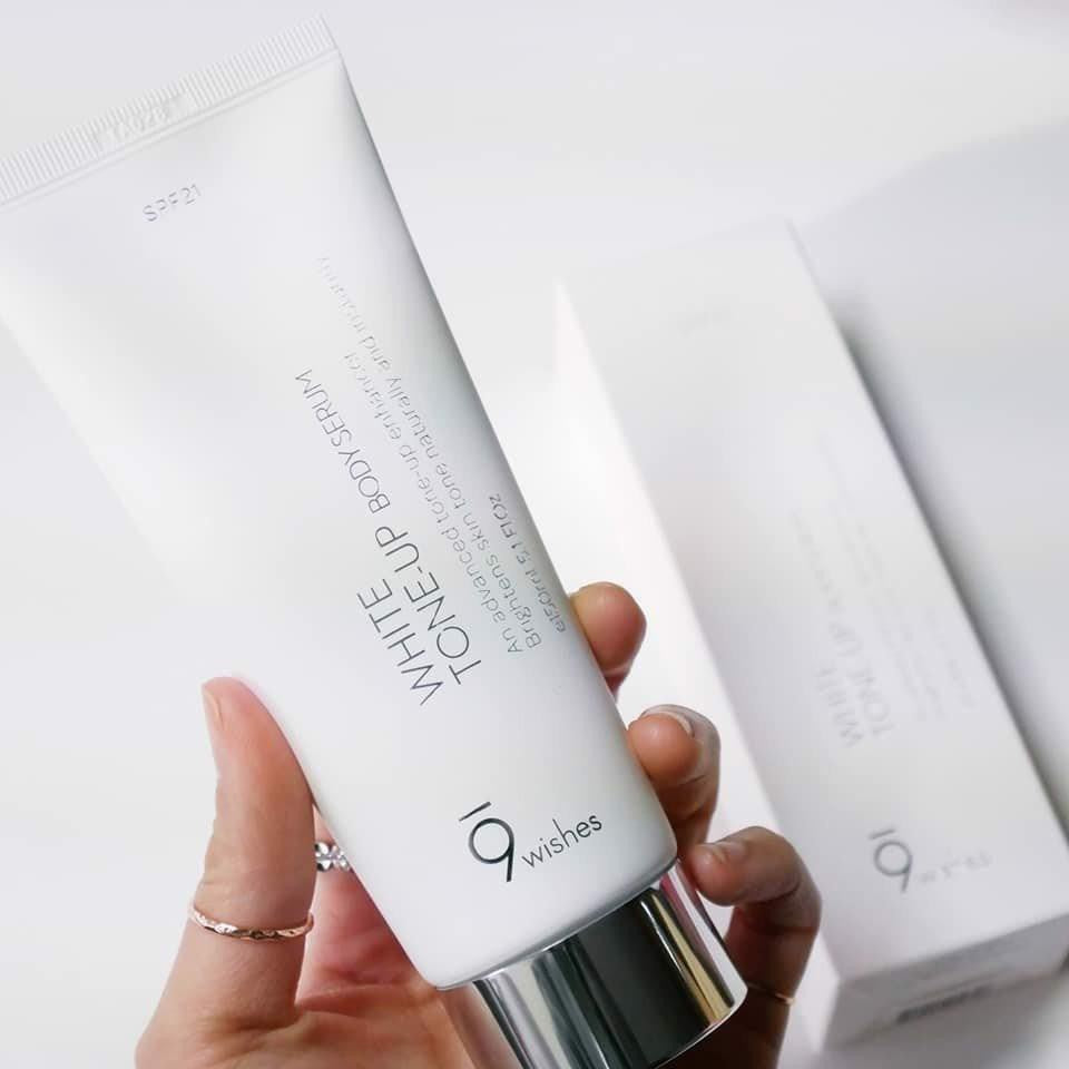 9wishes white tone up body serum 150ml