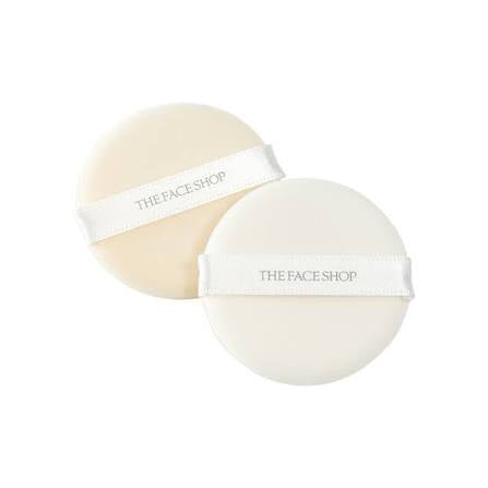 The Faceshop Round Flocked Puff (x2)