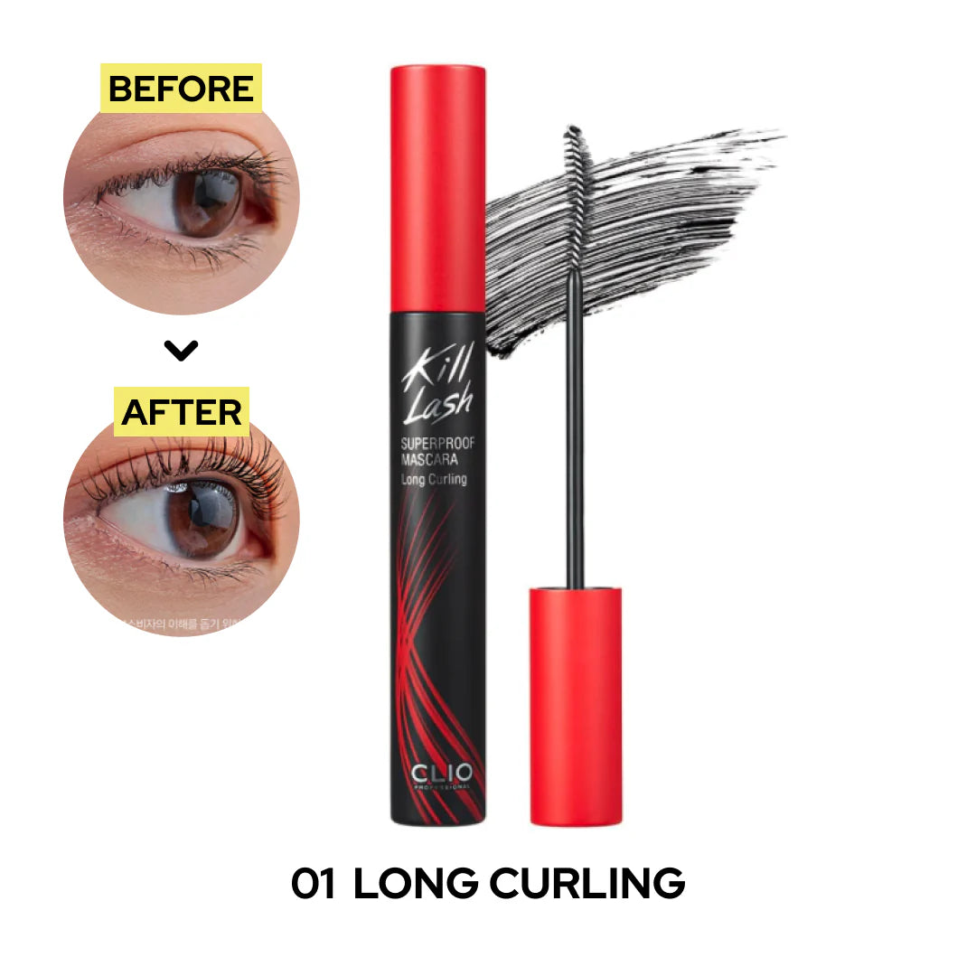 Clio Kill Lash Superproof Mascara, 01 Long Curling
