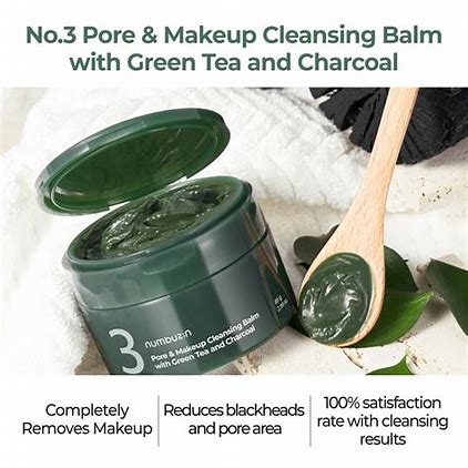 Numbuz:n No. 3 Pore & Makeup Cleansing Balm With Green Tea And Charcoal
