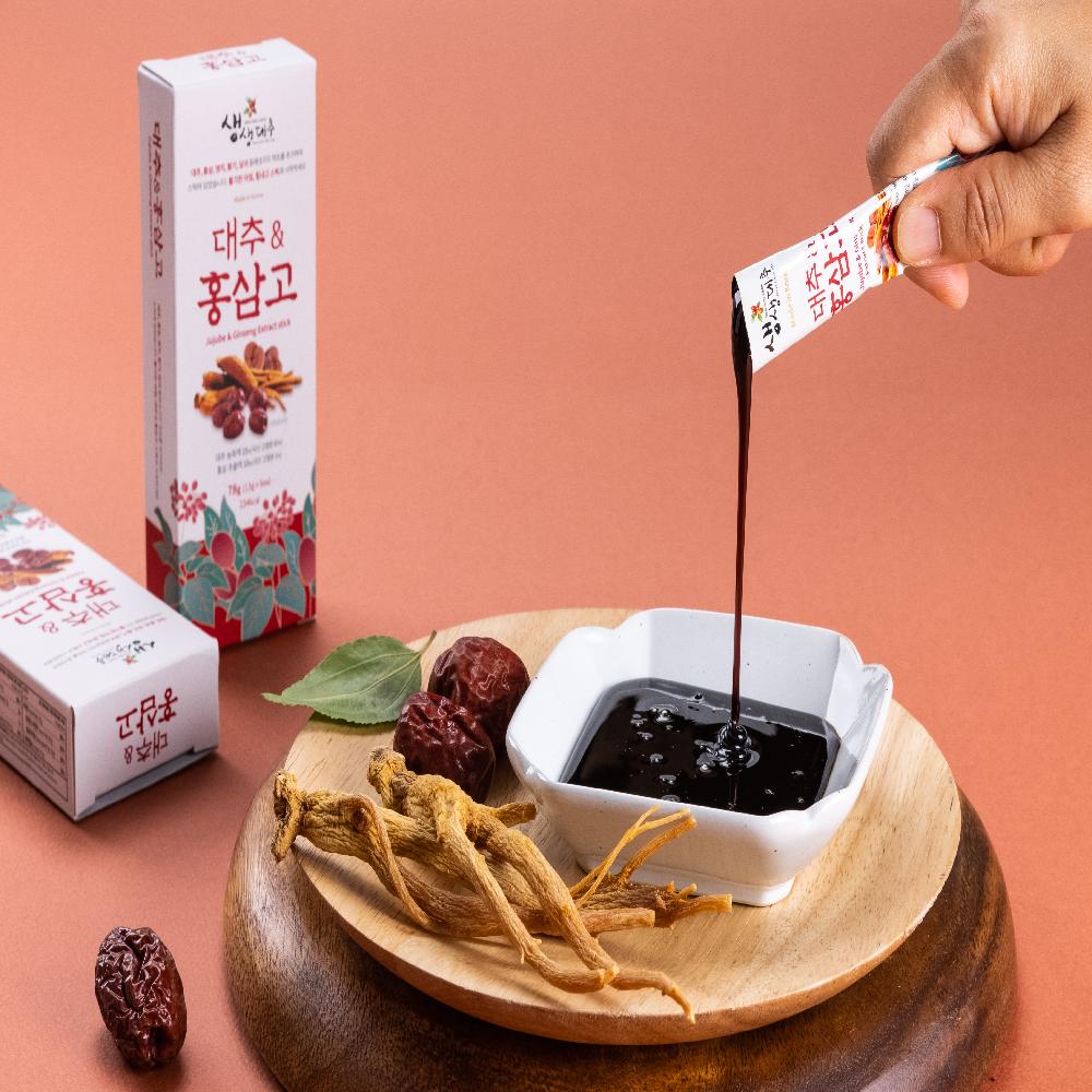 Kfood Daechoo & Hongsamgo Jujube & Ginseng Extract stick 12 packs