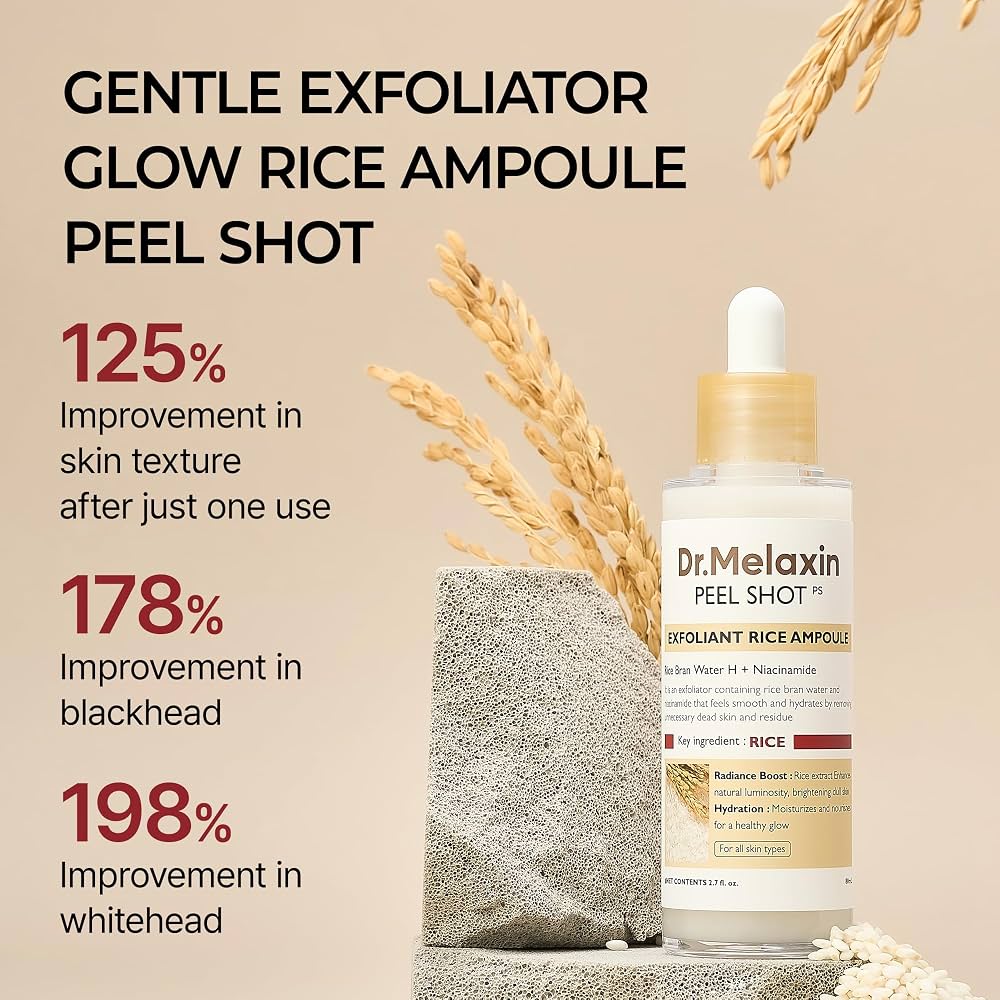 Dr. Melaxin Peel Shot Exfoliating White Rice Ampoule