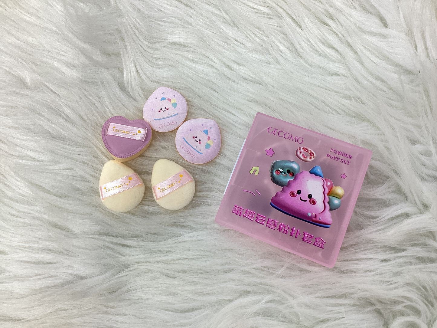 Gecomo Powder Puff Set 5pcs Pink