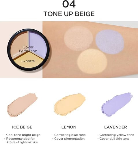 Cover perfection triple concealer 04 tone up beige