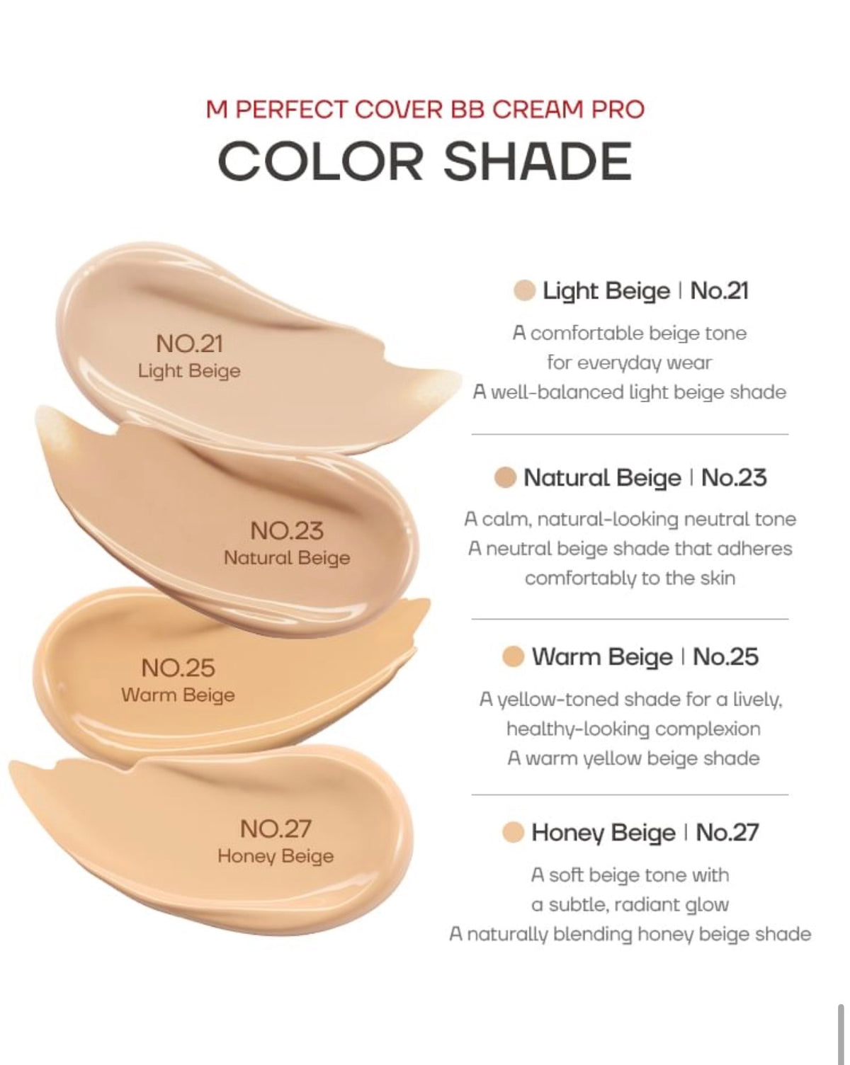 Missha M Perfect Cover B.B Cream Pro 50ml #27 Honey Beige
