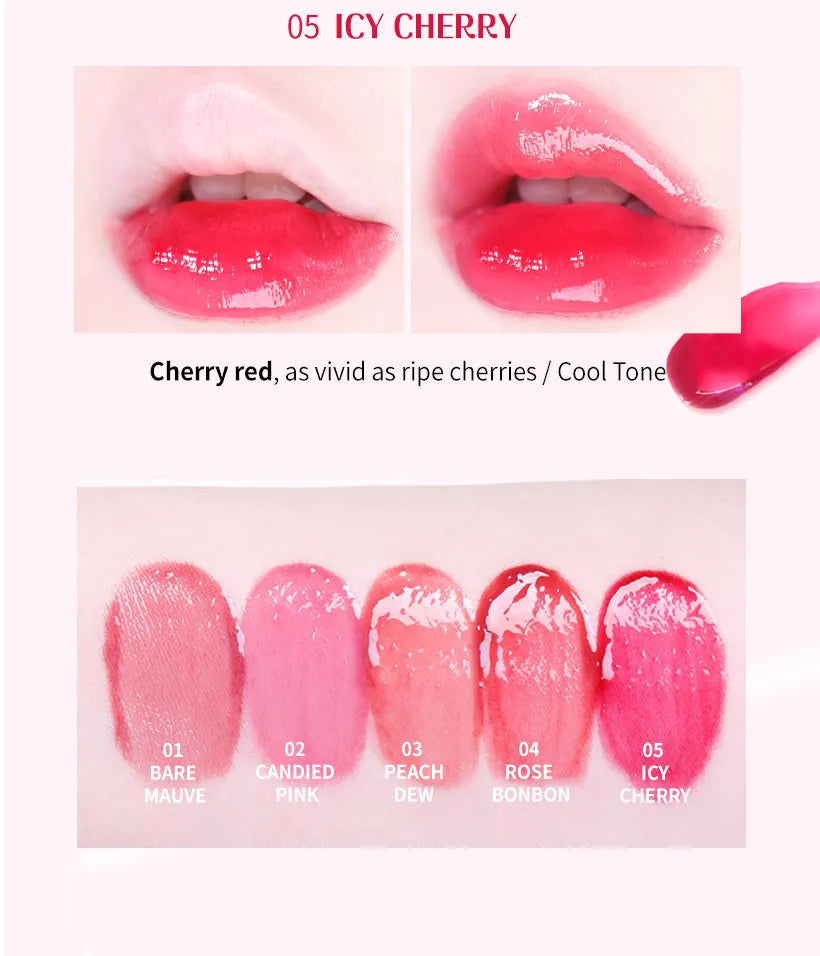 Macqueen newyork Dewy water glow lip tint #5 Icy cherry