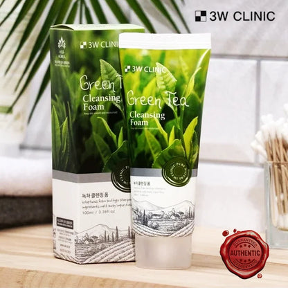 3W Clinic Green Tea Cleansing Foam 100ml