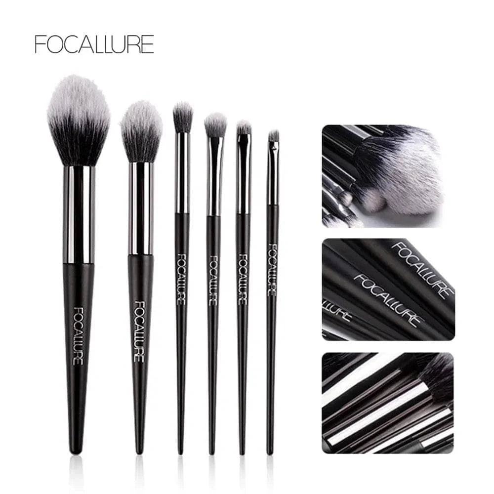 6 Pcs Makeup Brush Set by Focallure