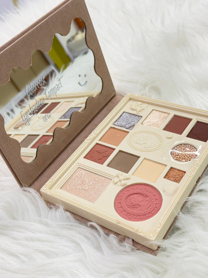Colorrose Pearl Embossed Western Antique Makeup Palette CR720 Bean Paste 11g