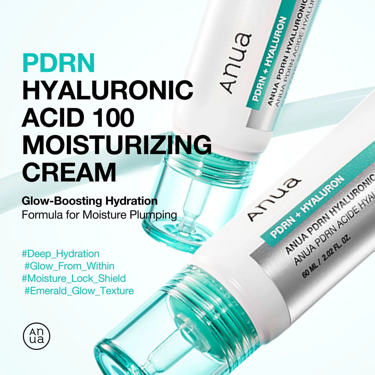 Anua 100+ PDRN Hyaluronic Acid 100 Moisturizing Cream 60ml