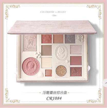 Colorrose Pearl Embossed Western Antique Makeup Palette CR720 Bean Paste 11g