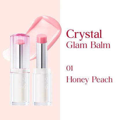 Clio #01 Honey Peach crystal glam balm