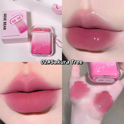 Gege Bear Heart Water Light Velvet Fog Labial Glair Combination #2