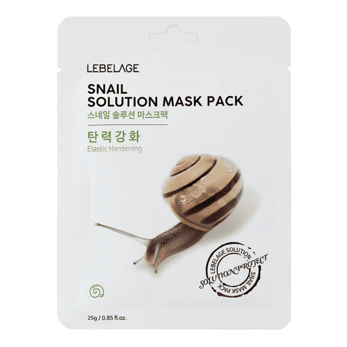 LEBELAGE/ FACE MASK. SNAIL solution mask pack