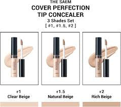 The Saem cover perfection tip concealer #01 (clear beige)