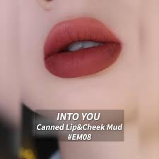 Into You Canned Lip & Cheek Mud # EM08 Brick Red Nude