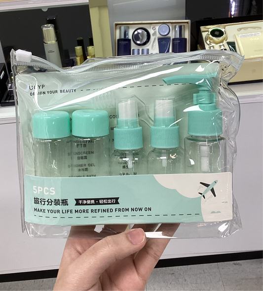 5 pcs Travel Bottles (Green)