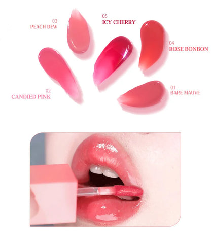 Macqueen newyork Dewy water glow lip tint #2 candied pink