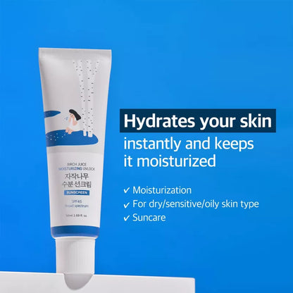 Round Lab Birch Juice Moisturizing UVlock Sunscreen SPF45 Broad Spectrum