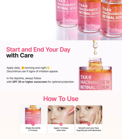 Purito TXA 6 Niacinamide 10 Retinal Serum