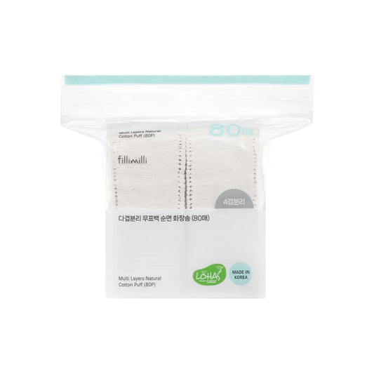 Fillimilli Multi Layers Natural Cotton Puff (2025 Version 80 pads)