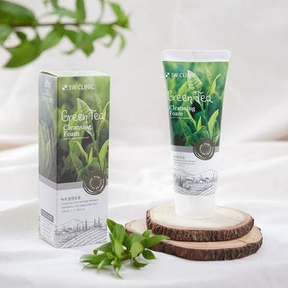 3W Clinic Green Tea Cleansing Foam 100ml