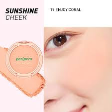 Peripera pure blushed sunshine cheek #19 enjoy coral