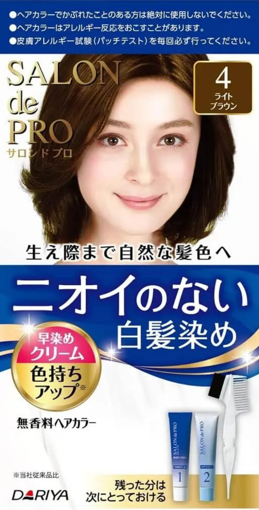 Dariya Salon De Pro Unscented Gray Hair Quick Color Cream (4 Light Brown)