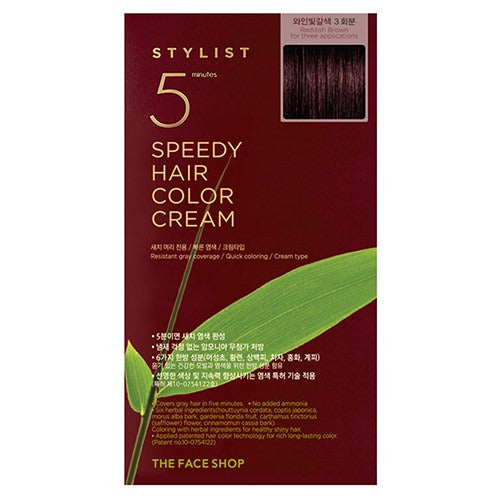 The Face Shop 5 Minutes Speedy Hair Color Cream (Reddish Brown)