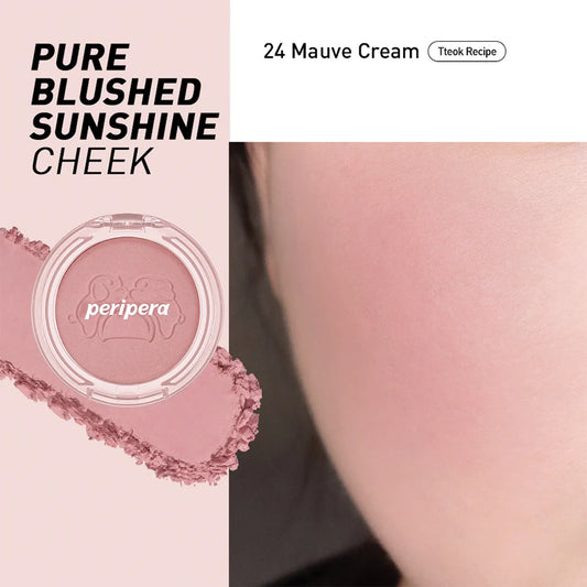 Peripera Pure Blushed Sunshine Cheek Tteok Recipe Collection #24 Mauve Cream