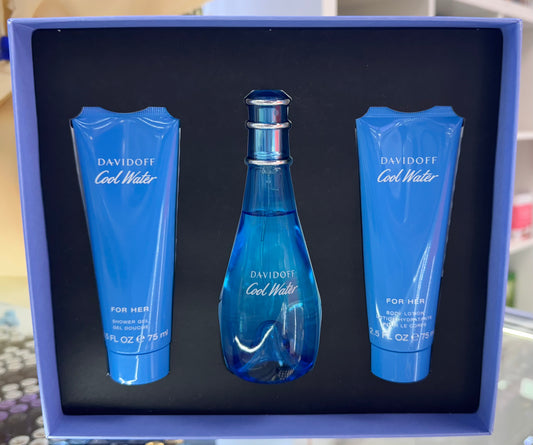 Davidoff Cool Water for her giftset 3 pieces