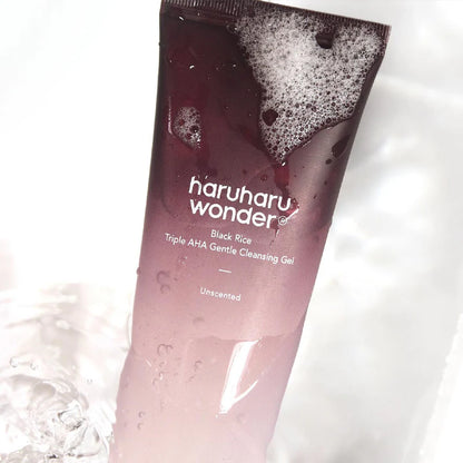 Haruharu wonder black rice triple AHA gentle cleansing gel unscented 100 ml