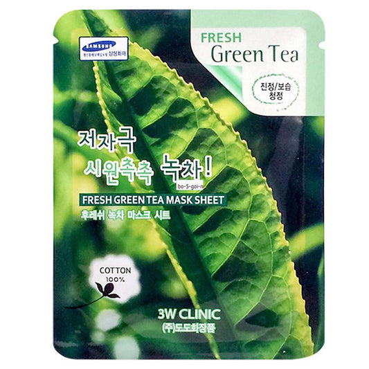 3W Clinic Fresh Green Tea Mask Sheet