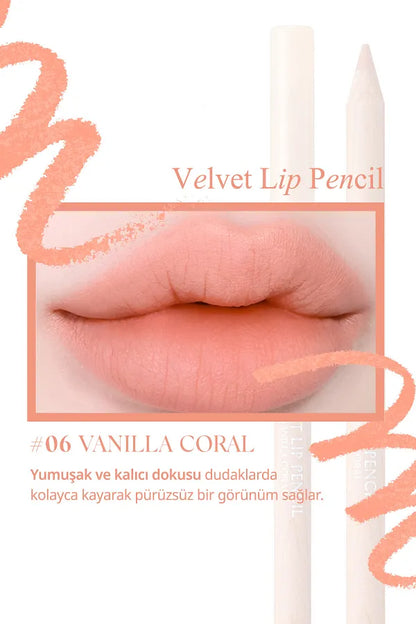Clio Velvet Lip Pencil Set #Vanilla Coral