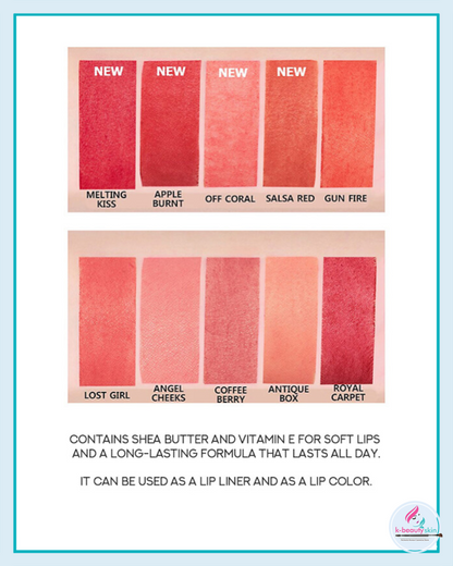 Silky Lasting Lip Liners (Melting Kiss)