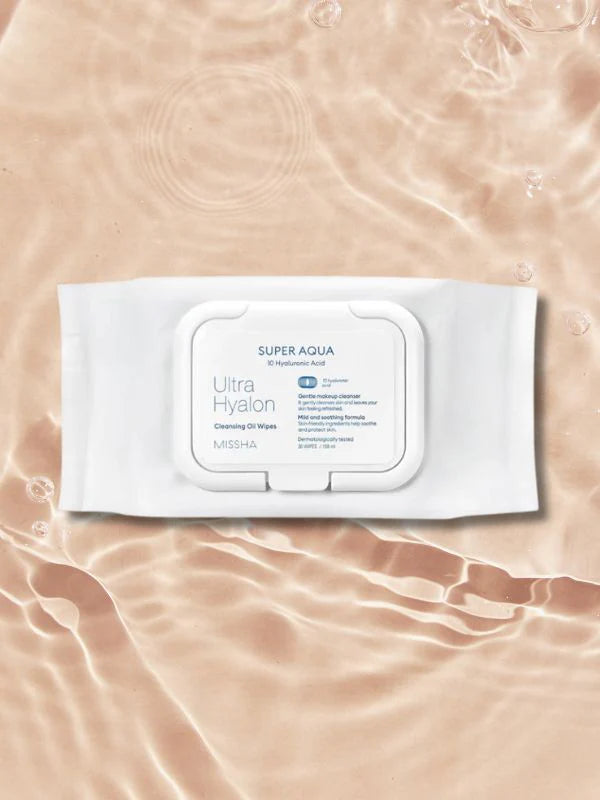 Super Aqua Ultra Hyalron Cleansing Oil Wipes (30 sheets)