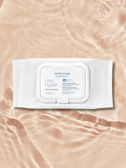 Super Aqua Ultra Hyalron Cleansing Oil Wipes (30 sheets)