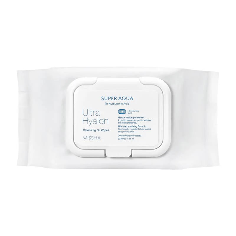 Super Aqua Ultra Hyalron Cleansing Oil Wipes (30 sheets)