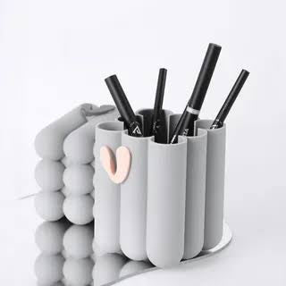 Veecci Silicon Makeup Brush Holder Gray