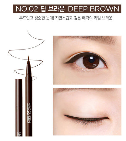 Macqueen MQNY Waterproof Pen Eyeliner (Deep Brown)