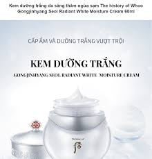 The History of Whoo Gongjinhyang: Seol Radiant White Moisture Cream 60ml