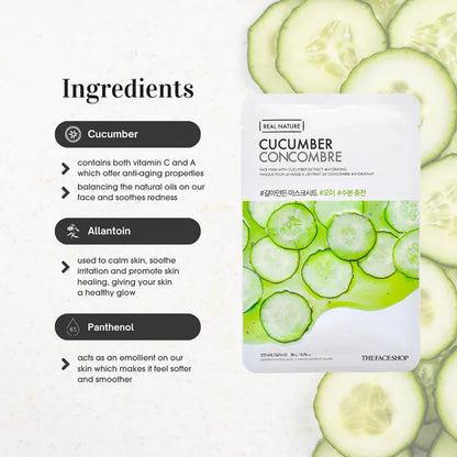 The Face Shop Real Nature Mask 1 pc Cucumber