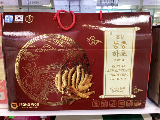 KHS Jeong Won Korean Red Gingseng Cordyceps Premium (80ml x 30).